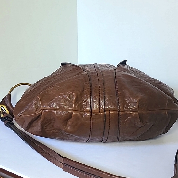 orYANY "Gwen" Distressed Leather Dual Pocket Crossbody/Shoulder Bag - Picture 6 of 15